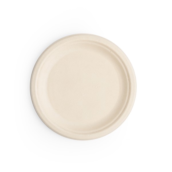 P011N Vegware Vegware™ Compostable Bagasse Plates, 7-inch